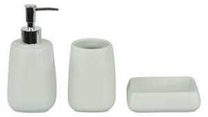 Set 3 Accessori da Bagno in Ceramica Verde Chiaro