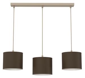 Lampadario a sospensione con cavo ARDEN 3xE27/15W/230V beige/marrone