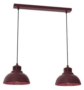 Lampadario a sospensione con cavo SVEN 2xE27/15W/230V bordeaux