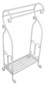 Portasciugamani Clarence 37x33x90 h cm in Acciaio Bianco