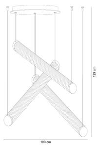 Zuma Line 1234 - Lampadario LED dimmerabile a sospensione con cavo COMO LED/64W/230V 2700-6500K oro + telecomando