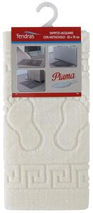 Tappeto Bagno 50x70 cm con Antiscivolo Ecru Feridras Piuma
