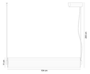 Zuma Line 1236 - lampada a sospensione dimmerabile su cavo COMO LED/39W/230V 2700-6500K nero + telecomando