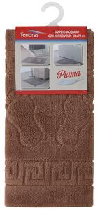 Tappeto Bagno 50x70 cm con Antiscivolo Marrone Feridras Piuma