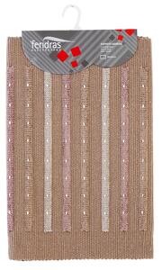 Tappeto Bagno in Cotone con Antiscivolo Beige Feridras Duna 60x120 cm