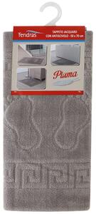 Tappeto Bagno 50x70 cm con Antiscivolo Grigio Feridras Piuma
