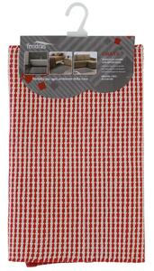 Tappeto Bagno in Cotone con Antiscivolo Rosso Feridras Grata 50x90 cm