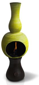 Camino a Bioetanolo da Pavimento in Ceramica 32x95 cm Ferazzoli Onda Verde Millerighe