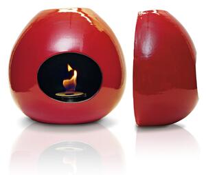 Camino a Bioetanolo da Parete in Ceramica 50x48 cm Ferazzoli Onion Rosso