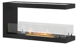 Camino a Bioetanolo Trifacciale da Incasso 100x50 cm Inside U 1000 V1 Nero con Vetro