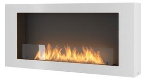 Camino a Bioetanolo da Parete 120x56x16,5 cm Murall 1200 Bianco con Vetro