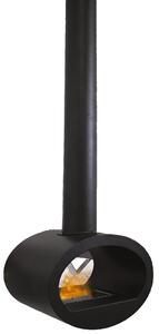 Camino a Bioetanolo da Soffitto 60x40x190 cm Karlsen Cervinia Nero