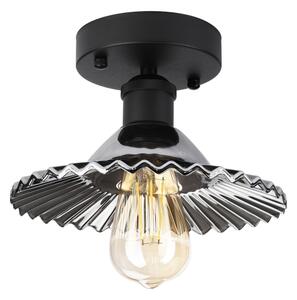 Lampadario a plafone TRISH 1xE27/15W/230V nero/nero fumé