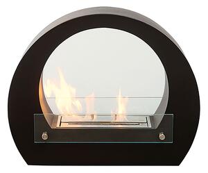 Camino a Bioetanolo da Pavimento 64x23x52 cm Karlsen Bologna Nero