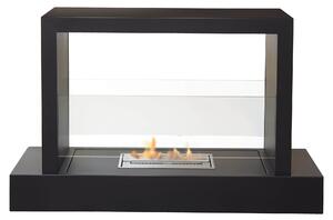 Camino a Bioetanolo da Pavimento 100x30x62,5 cm Karlsen Roma Nero