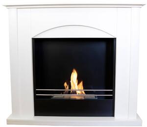 Camino a Bioetanolo da Pavimento 100x30x88 cm Firenze Bianco