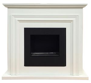 Camino a Bioetanolo da Terra 91x32x86 cm Struttura in Legno Bianco