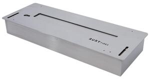 Bruciatore a Bioetanolo per Camini 2L 59,8x22,2 cm Ruby Fires Ceramic Burner 5820LB Acciaio