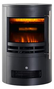 Camino Elettrico da Terra Effetto Fiamma 1800W Nero