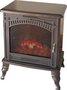 Stufa Elettrica da Pavimento Effetto Fiamma 2000W Vannini Revè Bronzo