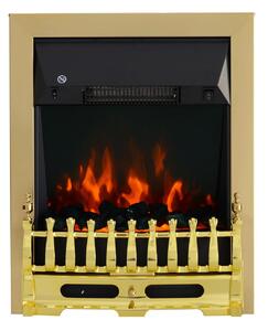 Camino Elettrico da Incasso o Terra 48x19x59 cm 2000W Oro