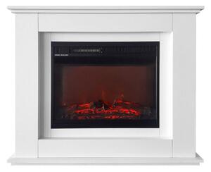 Camino Elettrico da Pavimento Effetto Fiamma 1500W Mya Bianco