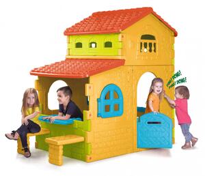 Casetta Gioco per Bambini Villa 199,9x154x180 h cm in Plastica Multicolor