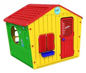 Casetta Gioco per Bambini Village 140x108x115 h cm in Plastica Multicolor