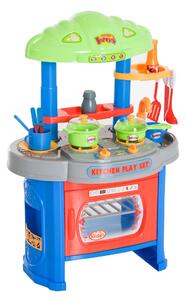 Cucina Giocattolo per Bambini Blu e Grigio