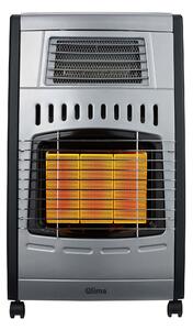Stufa a Gas Gpl Ventilata da Interno 4,2kW Bombola 15 Kg Qlima GH1062 RF Acciaio e Nero