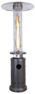Stufa a Cilindro Gas Gpl da Esterno 13 kW Fire Glass Grigia