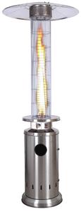 Stufa a Cilindro Gas Gpl da Esterno 13 kW Fire Glass Acciaio Inox