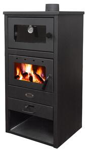 Stufa a Legna 12kW 140 m3 in Acciaio Antracite