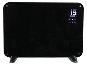 Stufa Elettrica Pannello Riscaldante in Vetro 1000W Vannini Leo Nero