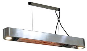 Stufa Elettrica da Soffitto per Esterno 1500W Qlima PEC3015S Silver