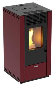 Stufa a Pellet ad Aria Ventilata 8,87kW Stella 90 Bordeaux e Rosso