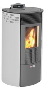 Stufa a Pellet Ad Aria 9 Kw 230 M3 King 12 Round Bianco