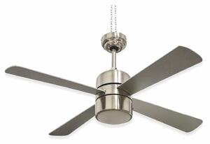 Ventilatore da Soffitto 4 Pale e Lampada Ø120 cm 3 Velocità Kooper Silver