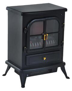 Camino Elettrico da Terra Effetto Fiamma 950W/1850W Nero