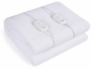 Coperta Termica Elettrica Matrimoniale 120W Kooper Pisolona Alveare Bianca