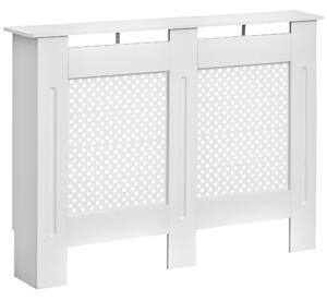 Copritermosifone in Legno a Griglia Bianco 111.5x82x19 cm