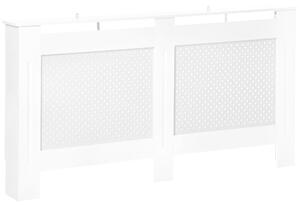 Copritermosifone in Legno a Griglia Bianco 151.5x82x19 cm