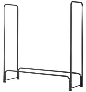 Portalegna per Camino 122x35x122 cm in Ferro Nero