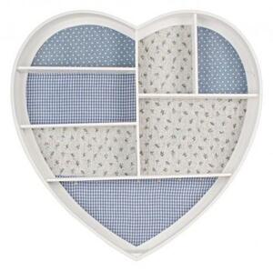 Porta Gioielli Blue Cuore 60x8x60 cm in Legno