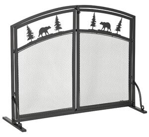 Parascintille con Antine 99x35x80 cm in Metallo Nero