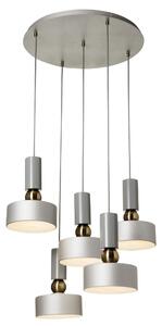 Lampada pendente Modern in Metallo Void Grigio