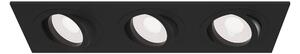 Faretto da incasso Downlight in Alluminio Atom Nero