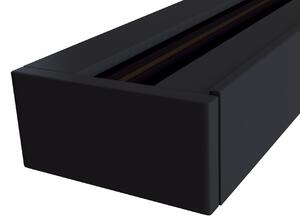 Binario per Faretti 2m in Alluminio per Sistema Illuminazione Binario Monofase Nero