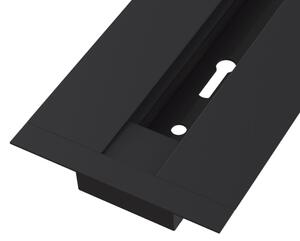 Binario per Faretti 1m in Alluminio per Sistema Illuminazione Binario Monofase Nero