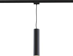 Faretto a Sospensione per Sistema Illuminazione Binario 50W GU10 in Alluminio Nero